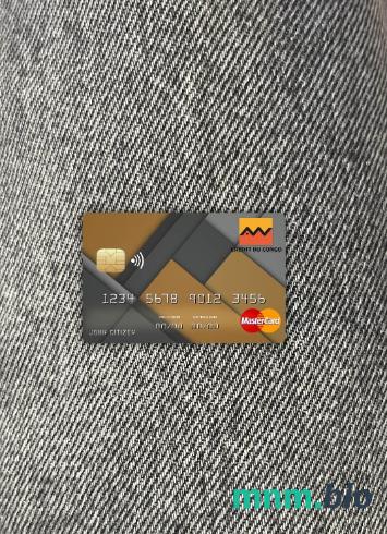 Congo Credit bank wygląd zdjęcia mastercard skan PSD + zdjęcie